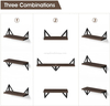 Rustic Wood Wall Storage Shelves, Wall Mounted Shelf Organizer