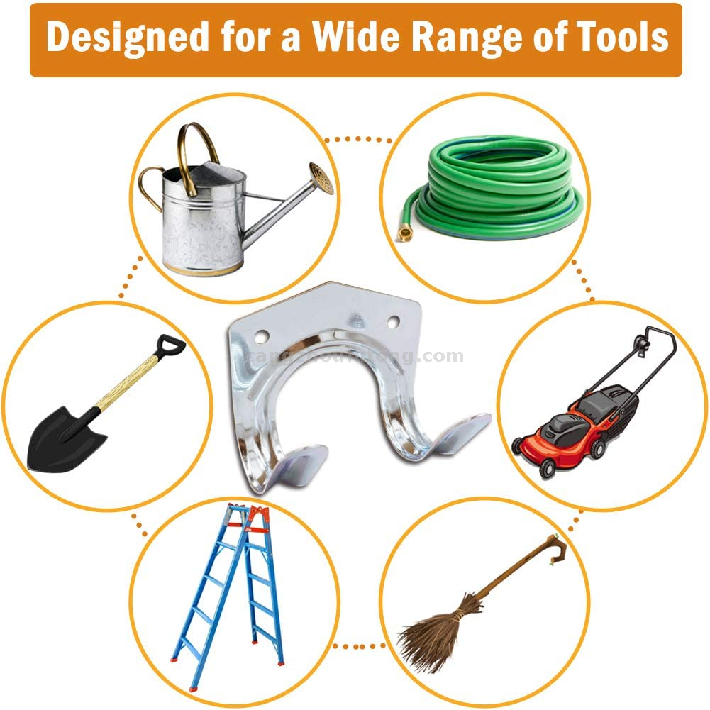 Tool Hanger Hooks Set, Storage Hooks, Wall Hooks for Garage Shed and Garden Tools