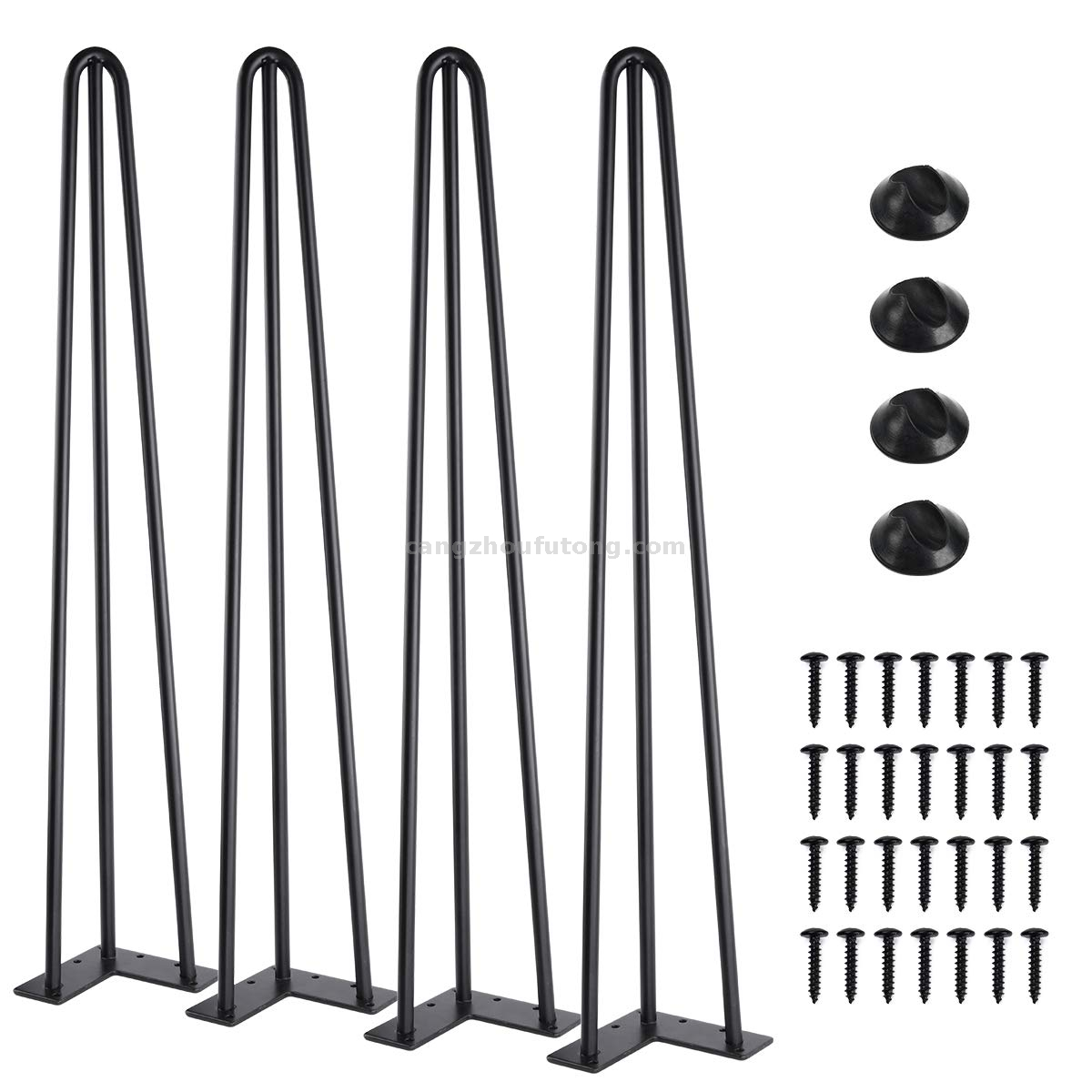  Hairpin Legs Set for Heavy Duty 2 Rods Coffee Table Legs for DIY Desk Stand Bench