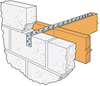 Heavy Duty Galvanised Restraint Strap Bend 1m Length (100mm Bend)