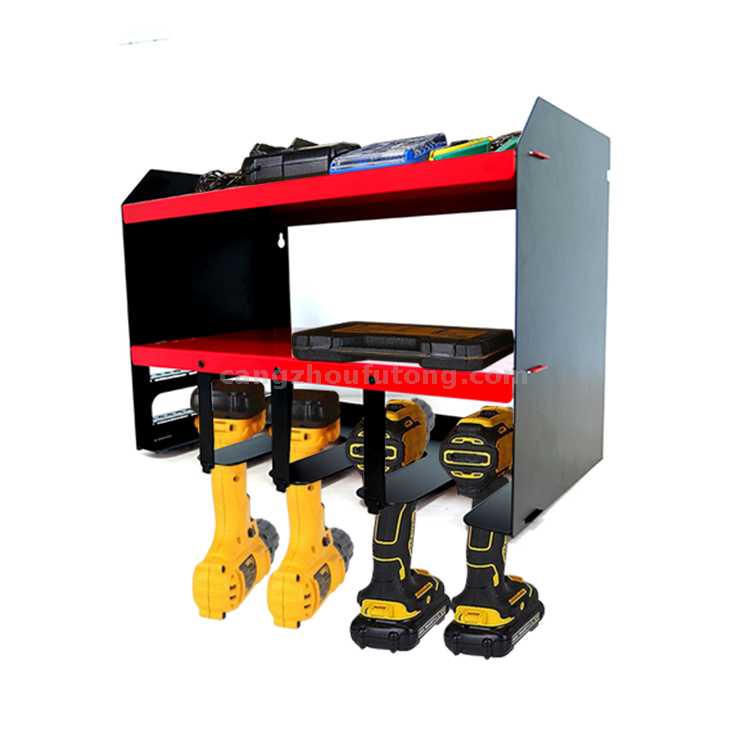 Wall Mount Power Carbon Steel Powder Coating Tool Organizer Drill Holder Tool Storage Rack