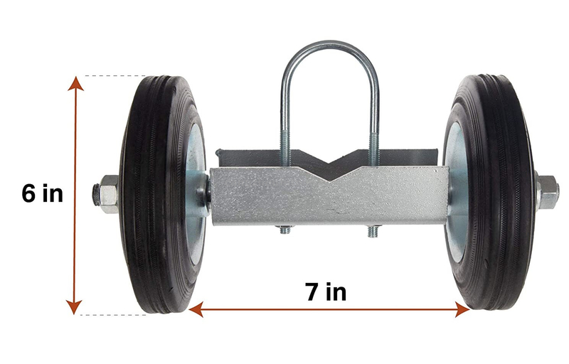 Gate Wheel For Metal Swing Gates - 6 Inch Under Mount Farm Gate Caster 