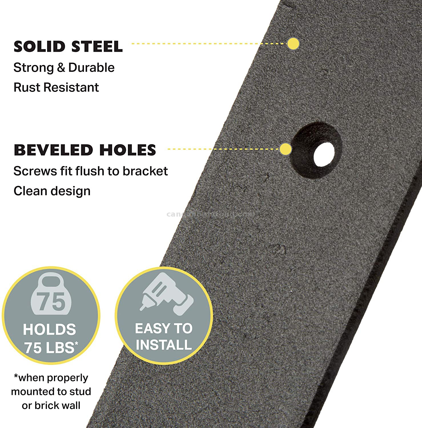 Wall Shelf Brackets with Lip for Floating Shelves