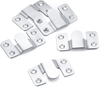 10PCS Flush Mount Bracket, Stainless Steel Interlocking Photo Frame Hook, Heavy Duty Picture Hanging Hooks Z Clip Bracket for Large Picture Display Art Gallery Wall Mount Frame