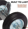 Rolling Gate Wheels, 6 Inch - Sliding Gate Casters for Wooden Gate or Metal Fence