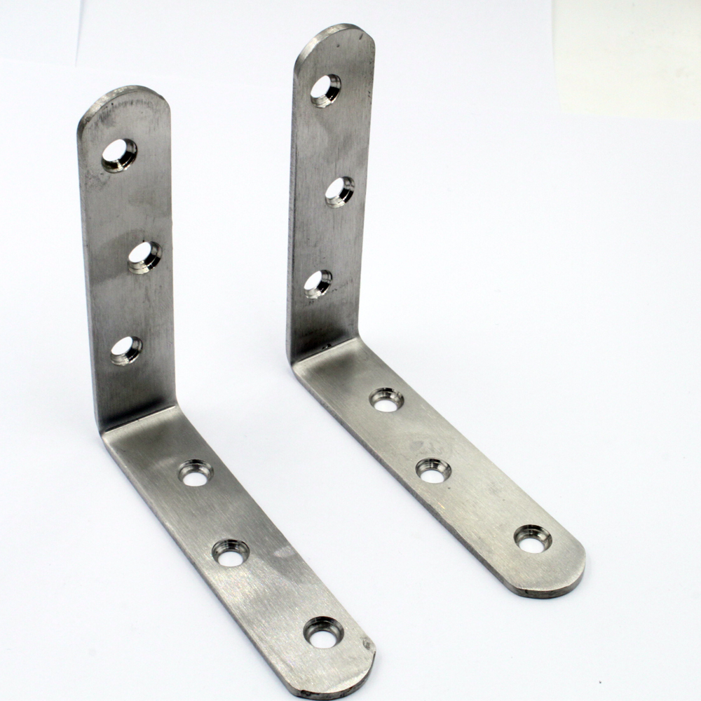 L Brackets for Shelves Heavy Duty Stainless Steel L Shaped Bracket Decorative Corner Brace Joint Right Angle Bracket Wall Hanging Bracket with Screws