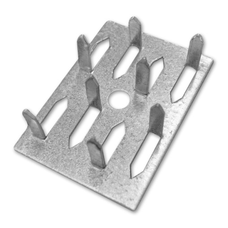 Galvanized Steel 8-pin Impaling Clips for Fiberglass Acoustical Panels Truss Nail Plate