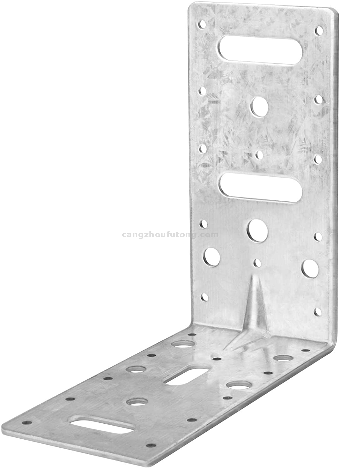 6 Inch Steel L Right Angle Bracket Tie Plate Metal Joint Thickness 2.5mm Reinforcing Rib Strengthen Corner Brace for Timber Shelves Connector